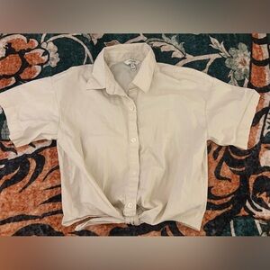 Banana Republic Cream Short Sleeve Tee